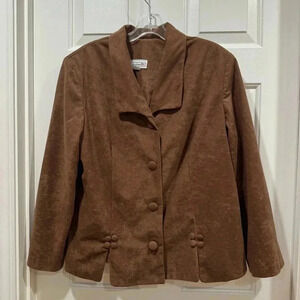PABLO COLLECTION Petite Women's Size 16 Basic Jacket Blazer in Brown